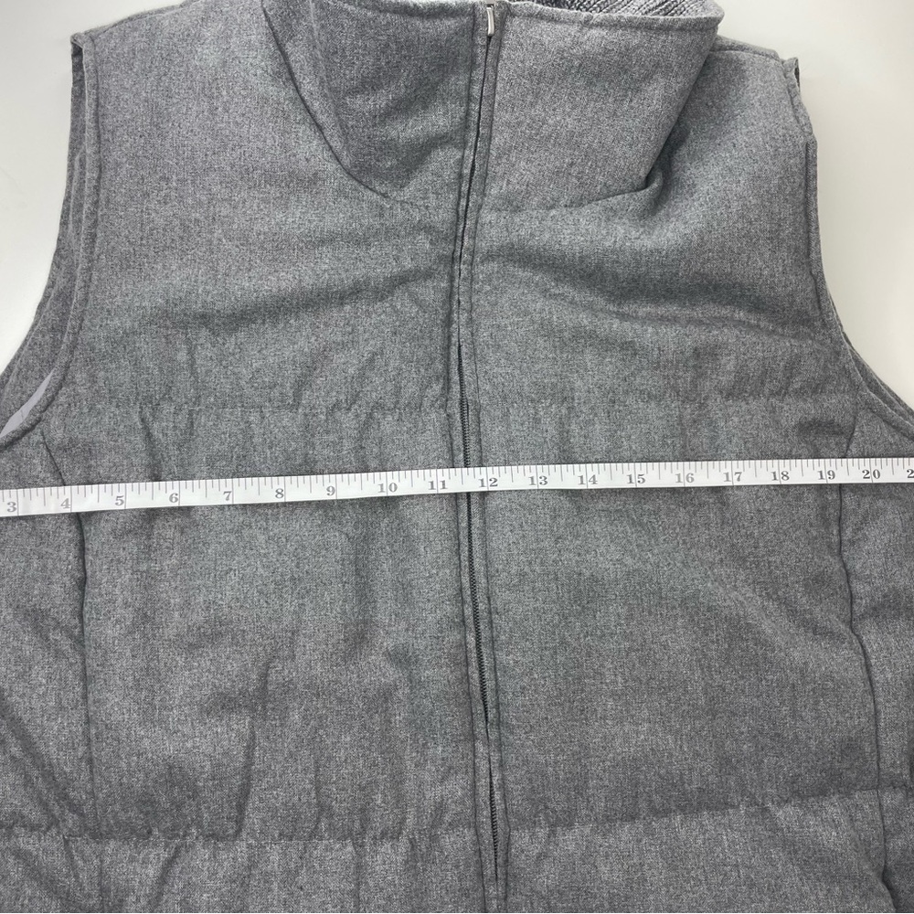 Coldwater Creek Mens Charcoal Gray Knit Collar Puffer Vest XL - Picture 11 of 12